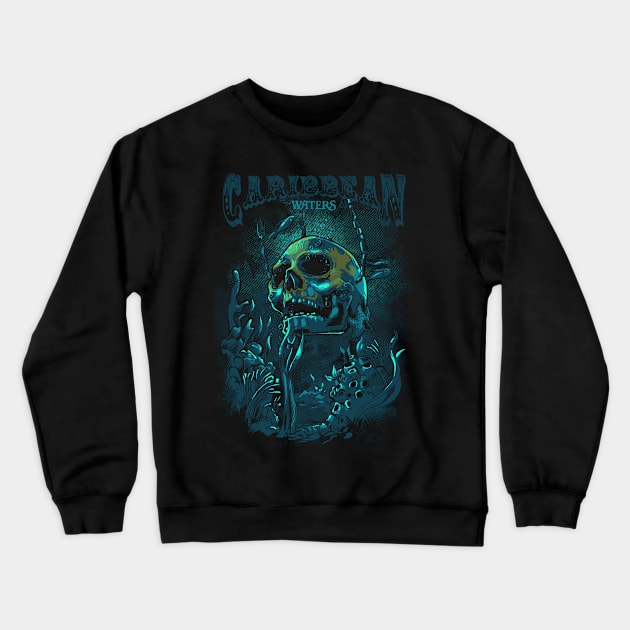 Caribbean Waters Crewneck Sweatshirt by Gleydson Barboza